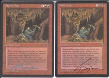 Magic 2x Orcish Mine Signed by Kaja Foglio Homelands French Foreign