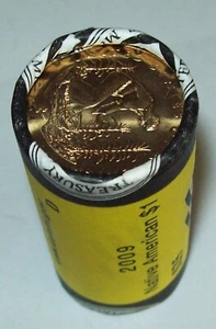 Roll of 25 US Mint 2009-D $1 Sacagawea Golden Dollars BU Native American Coins - Picture 1 of 2