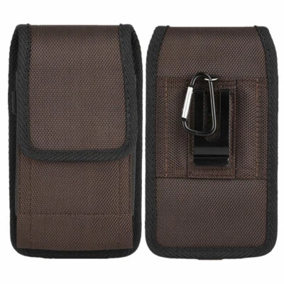 Funda protectora vertical de nailon con clip para cinturón para teléfono celular para iPhone Foto 1 de 4