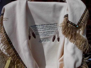 CHEROKEE WEDDING BLANKET-- MADE TO LOOK NATIVE AMERICAN - Picture 1 of 5