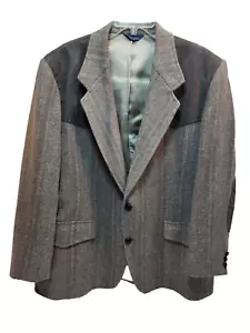 Pendleton Western Blazer 100% Wool Jacket Grey Mens Size 40R - Picture 1 of 7
