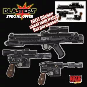 STAR WARS "BLASTERS" gestickte Bügelflicken Stormtrooper, Skywalker, Solo - Bild 1 von 12