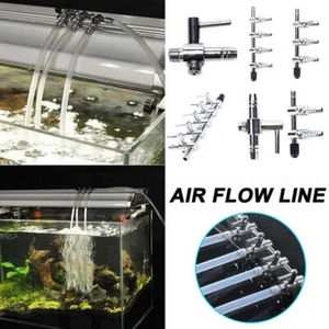Stainless Control Adjustable ValveAquarium Tank Air Pump-Flow Tube Pipe Line - Picture 1 of 21