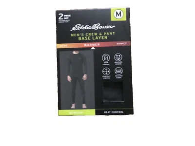 EDDIE BAUER Peso Medio 2 Piezas CAPA BASE Legging Pantalones CONJUNTO CAMISA Hombres MEDIANO NUEVO Foto 1 de 2