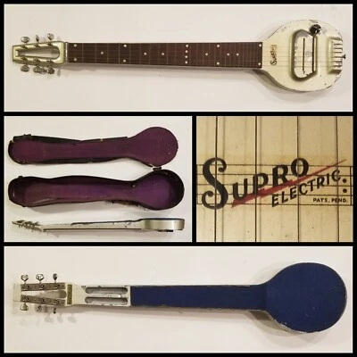 Circa 1935-1936 Supro Electric Hawaiian Lap Steel Guitar with Case. - Image 1 of 4