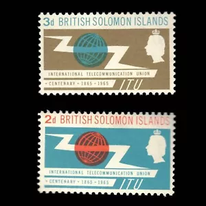 Solomon Islands, Scott 126-127, ITU Issue, 1965, MH, 108668 - Picture 1 of 2