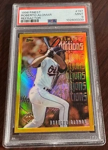 1996 ROBERTO ALOMAR FINEST GOLD REFRACTOR #197 PSA 9 ORIOLES POP 3 (339) - Picture 1 of 2