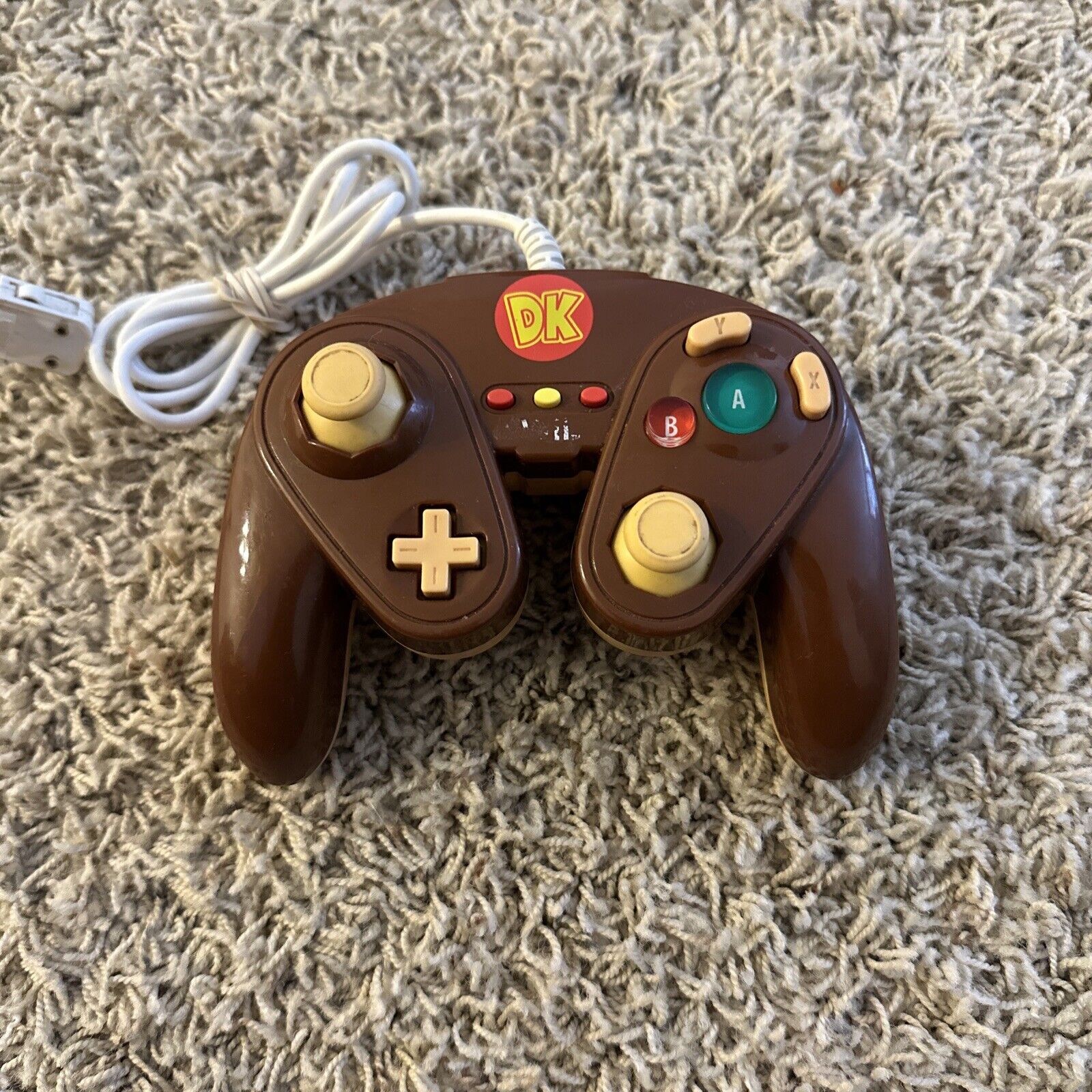 Nintendo PDP Wii U Wired Fight Pad Donkey Kong Brown Controller - Fast Shipping