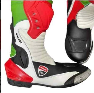 Botas de montar de cuero para moto DUCATI MOTOGP botas de cuero para motocicletas de carreras - Imagen 1 de 2