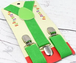 BABYS & KINDER GRÜN Y-RÜCKEN ELASTISCHE TRÄGER HOSENTRÄGER US-VERKÄUFER - Bild 1 von 3