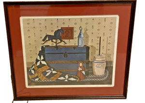 Art Print Signed Pat Pearson 1982 Litho E Print The Trunk #62/750 (23x27) - Picture 1 of 20