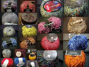 Glanzgarn, Viskose- Effektgarn, multicolor, Baumwolle, Sonstige, Vintage-Retro - Bild 1 von 25