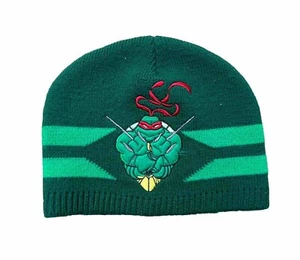 Teenage Mutant Ninja Turtles Green Knit Beanie Skull Cap Raphael TMNT 2005 OSFM - Picture 1 of 4