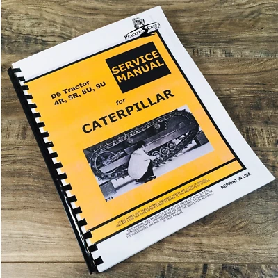 Manual de servicio para tractores de orugas Caterpillar D6 4R 5R 8U 9U libro de taller de reparación Foto 1 de 4
