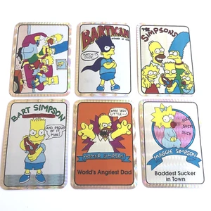 6 Vintage Prism Simpsons Stickers Retro Vending Machine Lot Bart Homer NOS - Picture 1 of 8