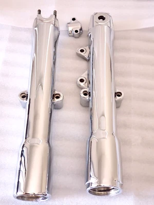 HARLEY DAVIDSON SOFTAIL FAT BOY HERITAGE CHROME FORK LOWER LEGS 1986-1999 OEM - Image 1 of 3