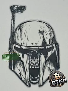 Star Wars Kühlschrankmagnet Mandalorian Boba Fett Zombie Totenkopf - Bild 1 von 3