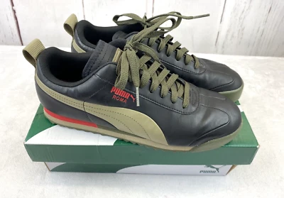 Zapatillas informales Puma Roma Tipoff Youth 7C negras, verdes, rojas 383571-01 COMO NUEVAS Foto 1 de 4