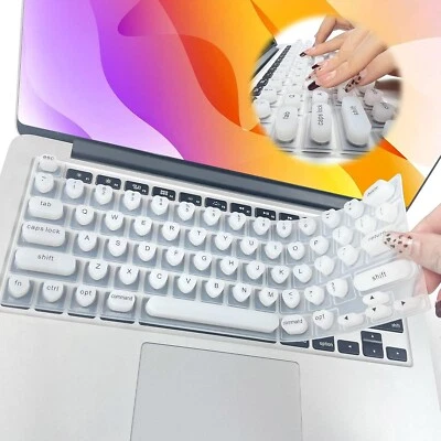 Silicone Keyboard Cover for Long Nails, MacBook Pro 13" 2020-2023, Heart-Shaped - Image 1 of 4