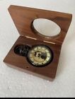 Handcrafted Ned Kelly Brass Pocket Watch w Wooden Glasstop Box 7 cm BL25