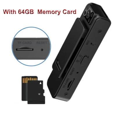 HD 1080P Camcorder Mini Body Hidden Camera Video DVR IR Night Cam Pocket - Image 1 of 4