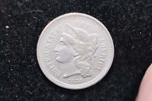 1873 3 Cent Copper Nickel, Affordable Circulated Coin, SALE #88129 - Picture 1 of 2