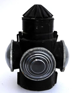 Railroad Lantern Vintage Adlake Sty Antique Indian Rail Lamp Switch 4 Way Signal - Picture 1 of 7