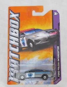 Matchbox Silvertone con Raya Azul Ford Police Interceptor 10 de 11 NUEVO - Imagen 1 de 1