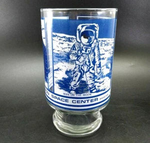 Vintage NASA Johnson Space Center Glass tall Cup Glass man on the Moon - Picture 1 of 12