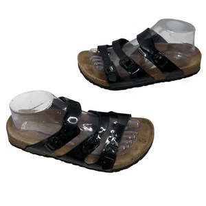 SANDALI BIRKI'S BIRKENSTOCK NERI BREVETTATI BIRKO-FLOR FLORIDA 250 taglia 8 - Foto 1 di 8