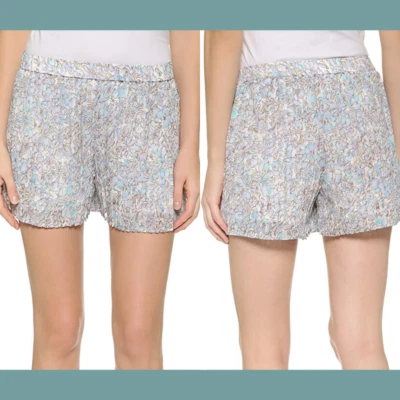Pantalones Cortos Joie Floral Aeidra Azul Usado en Excelente Condición $258 [Talla Mediana] #3049 Foto 1 de 4