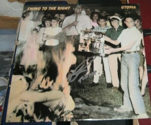 Todd Rundgren Utopia SIGNED 1982 Swinging To The Right Vinyl Album Record COA - Picture 1 of 2