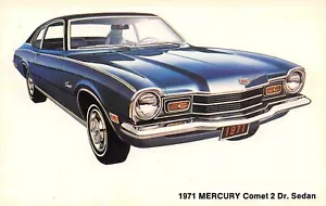 Mercury Comet 1971 2 Türer Limousine Auto Werbe Postkarte - Bild 1 von 2