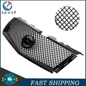 Grille Bumper Upper Grill For Cadillac CTS 2008-2013 Plastic Gloss Black Painted - Bild 1 von 10