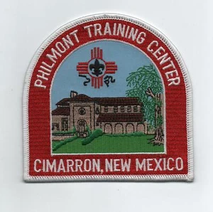 Parche Chaqueta Centro de Entrenamiento Philmont, Cúpula de 4" x 4", Parte Trasera de Plástico, ¡Como Nueva! - Imagen 1 de 1
