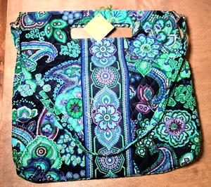 NWT NEW Vera Bradley Blue Rhapsody Holiday Tote Purse with Strap 14.5" Quilted - Picture 1 of 5
