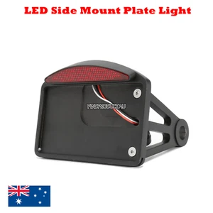 Luz trasera LED de montaje lateral de eje negro de 1" Harley Chopper Custom dyna - Imagen 1 de 4