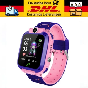 Kinder Telefonuhr Smartwatch GPS LBS Uhr SOS SIM Wasserdicht Kids Armbanduhr DHL - Bild 1 von 12