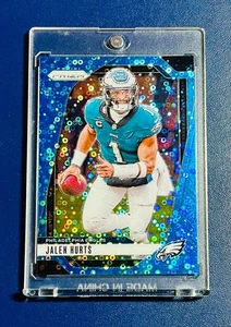 2024 Panini Prizm Jalen Hurts No Huddle Blue Disco /99 Eagles SB MVP 18/99 - Foto 1 di 5