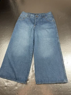 Jennifer Lopez Size 15 Blue Denim Jeans Y2K Wide Leg  - Image 1 of 4