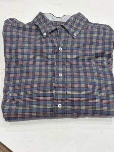 J Mclaughlin Shirt Mens Large Multicolor Plaid Flannel Outdoor Button Down - Picture 1 of 4