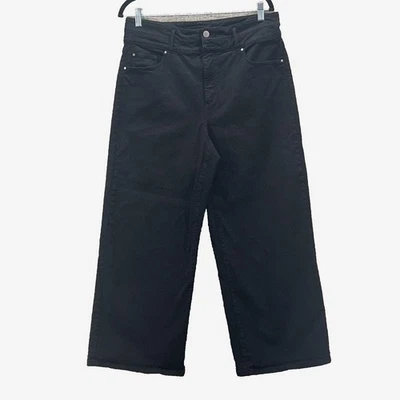 Pantalones de mezclilla Ann Taylor 12 holgados pierna ancha tobillo tiro alto recortados informales ropa de calle Foto 1 de 4