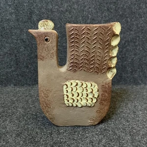 Stoneware Art Pottery Bird Vase Planter MCM Vintage IMPERFECTION *READ - Picture 1 of 18