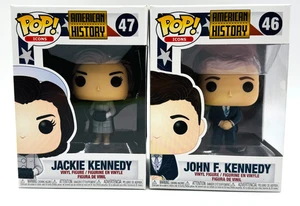 John F. Kennedy & Jackie Kennedy Funko Pops Icons American History #46 & #47 - Picture 1 of 14