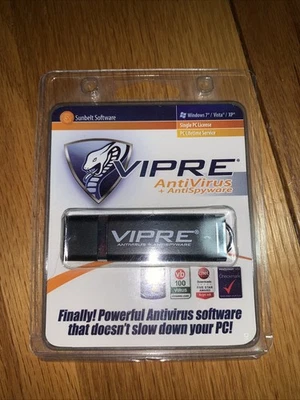 VINTAGE VIPRE ANTIVIRUS AND ANTISPYWARE SUNBELT SOFTWARE INC. USB 2.0 PORT NEW - Image 1 of 2