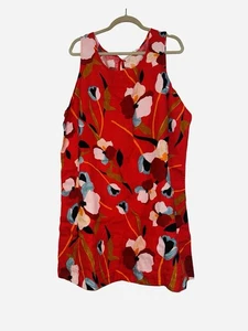 Sigrid Olsen Womens Knee Length Floral Tank Dress Size 3XL Multicolor New - Picture 1 of 5