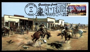 Mayfairstamps US FDC 2002 Montana Cowboy Mountains First Day Cover aat_47975 - Picture 1 of 2