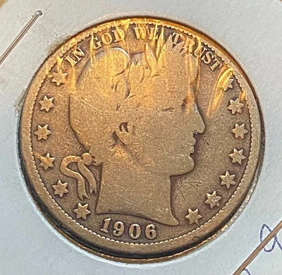 1906 "O" Barber Silver Half Dollar*High Grade*Same Date As Found On Titanic*VF* - Image 1 of 4