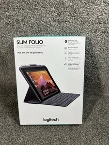 Logitech Slim Folio Keyboard/Cover Case Folio for iPad 5th/6th Gen - OPEN BOX - Picture 1 of 3