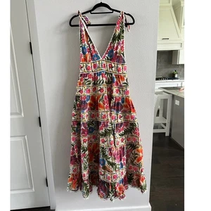 Farm rio tropical yard off white midi dress Size XS New - Picture 1 of 10